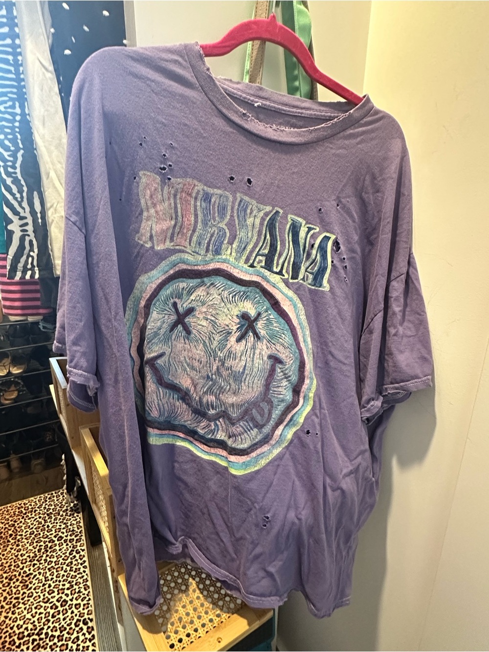 Urban Outfitters Nirvana Purple Graphic Tee